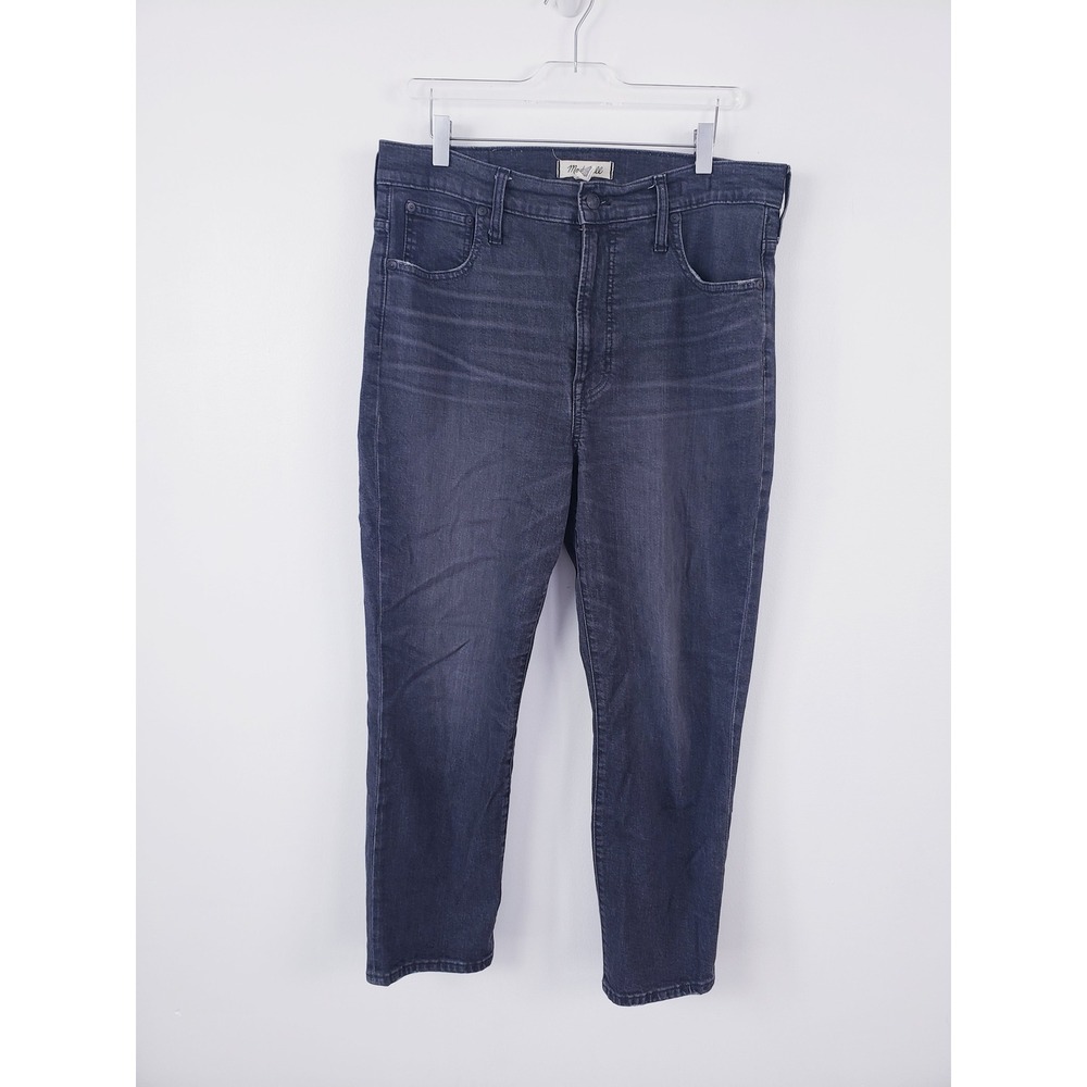 Madewell Jeans The Perfect Vintage Crop Jean Dark Wash Black Wash Size 31